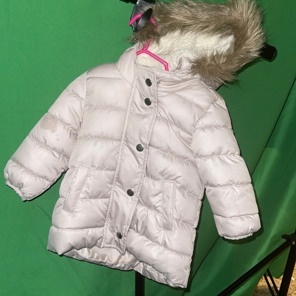 Old Navy Puffer Winter Coat Toddler Girl Size 12-18 months